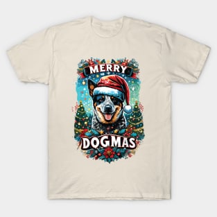 Merry Dogmas - Blue Heeler Christmas for all Australian Cattle Dog Lovers T-Shirt